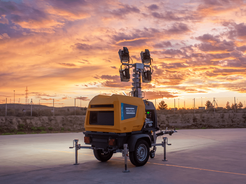 Atlas Copco HiLight H6+ lichtmast – krachtige LED verlichting voor grote bouw- en infrastructuurprojecten