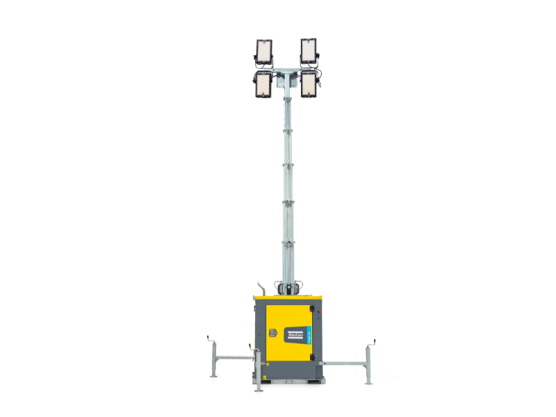 Atlas Copco HiLight B7+ lichtmast – ultra-stille LED lichttoren met SmartMast technologie voor evenementen en werven