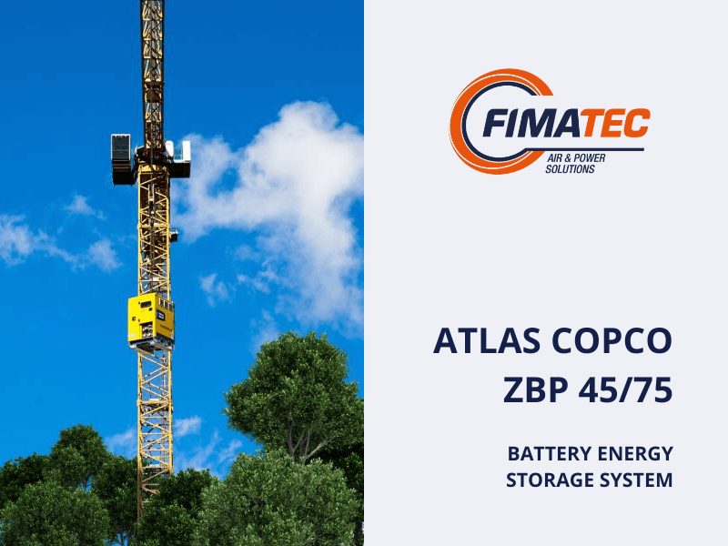 Torenkraan met Atlas Copco 45-75 BESS